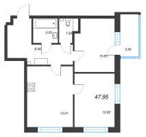 2 ккв № 578 Корп.: В , Секция 4  в ЖК Аквилон Янино