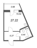 Студия № 661 Корп.: 12 , Секция 5  в ЖК Аквилон Zalive