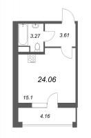 Студия № 75 Корп.: 14 , Секция 1  в ЖК Аквилон Zalive