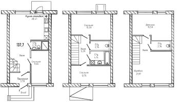 6 ккв (Евро) № 286 Корп.: 28 , Секция 6  в ЖК Алгоритм Стрельна
