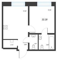 2 ккв (Евро) № 178 Корп.: 1 , Секция В  в ЖК Alpen