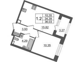 2 ккв (Евро) № 363 Корп.: 2 , Секция 2.7  в ЖК Amber Club