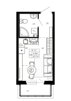 Студия № 111 Корп.: 7 , Секция 4  в ЖК Аннино Сити