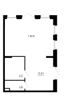 К. пом № 1.10.01 Корп.: 3 , Секция 3.5  в ЖК Аннино Сити