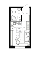 Студия № 85 Корп.: 7 , Секция 4  в ЖК Аннино Сити