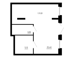 К. пом № 1.11.01 Корп.: 3 , Секция 3.5  в ЖК Аннино Сити