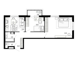 2 ккв № 102 Корп.: 4 , Секция 4.4  в ЖК Аннино Сити