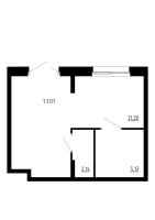 К. пом № 1.1.01-h5 Корп.: 7 , Секция 7  в ЖК Аннино Сити