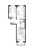 3 ккв (Евро) № 108 Корп.: 7 , Секция 4  в ЖК Аннино Сити