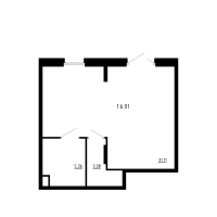 К. пом № 1.6.01 Корп.: 3 , Секция 3.4  в ЖК Аннино Сити