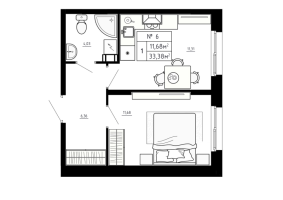 1 ккв № 6 Корп.: 7 , Секция 1  в ЖК Аннино Сити