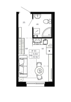 Студия № 83 Корп.: 7 , Секция 4  в ЖК Аннино Сити