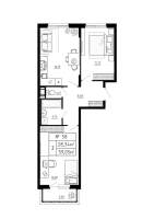 3 ккв (Евро) № 58 Корп.: 7 , Секция 2  в ЖК Аннино Сити