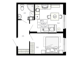 1 ккв № 72 Корп.: 3 , Секция 3.3  в ЖК Аннино Сити