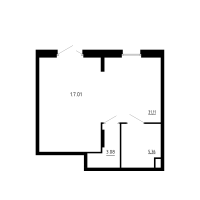 К. пом № 1.7.01 Корп.: 3 , Секция 3.4  в ЖК Аннино Сити