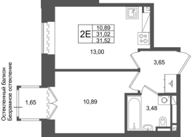 1 ккв № 385 Корп.: 1 , Секция 1.6  в ЖК Аристократ