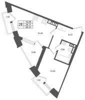 1 ккв № 53 Корп.: 4 , Секция 1  в ЖК Аристократ