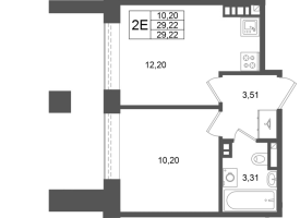 1 ккв № 41 Корп.: 3 , Секция 1.1  в ЖК Аристократ