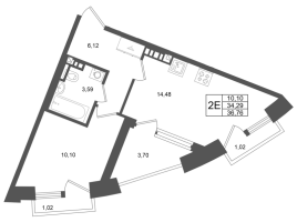 1 ккв № 49 Корп.: 4 , Секция 1  в ЖК Аристократ
