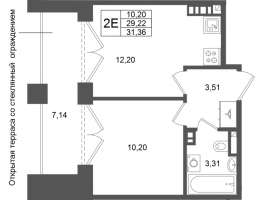1 ккв № 33 Корп.: 3 , Секция 1.1  в ЖК Аристократ