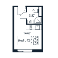 Студия № 1/06/02 Корп.: 1 , Секция 1  в ЖК Арт Плаза