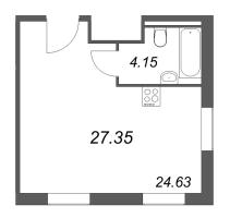 1 ккв № 1/10/16 Корп.: 1 , Секция 1  в ЖК Арт Плаза