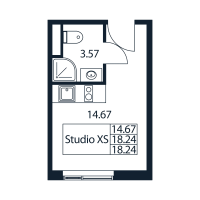 Студия № 1/05/01 Корп.: 1 , Секция 1  в ЖК Арт Плаза