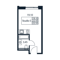 Студия № 1/06/11 Корп.: 1 , Секция 1  в ЖК Арт Плаза