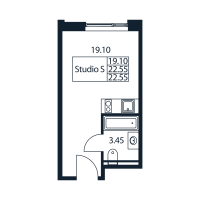 Студия № 1/06/06 Корп.: 1 , Секция 1  в ЖК Арт Плаза