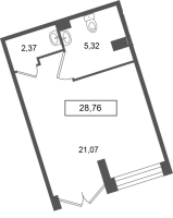 К. пом № НП17 Корп.: 4 , Секция 3.4  в ЖК Астра Континенталь