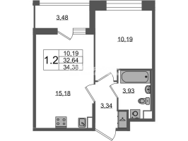 2 ккв (Евро) № 573 Корп.: 4 , Секция 2.1  в ЖК Астра Континенталь