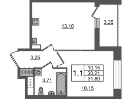 1 ккв № 145 Корп.: 4 , Секция 1.2  в ЖК Астра Континенталь