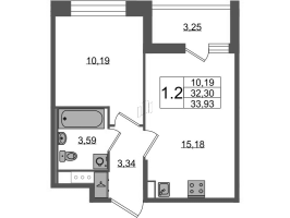 2 ккв (Евро) № 661 Корп.: 4 , Секция 2.1  в ЖК Астра Континенталь