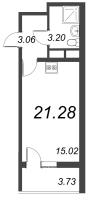 Студия № 119 Корп.: 2 , Секция 1  в ЖК Астра Континенталь