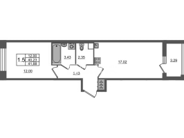 2 ккв (Евро) № 475 Корп.: 4 , Секция 1.6  в ЖК Астра Континенталь