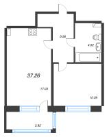 2 ккв (Евро) № 745 Корп.: 1 , Секция 2.5  в ЖК Astra Marine на набережной