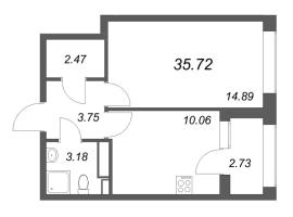 1 ккв № 185 Корп.: 1 , Секция 2  в ЖК Аурум