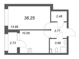 1 ккв № 170 Корп.: 1 , Секция 2  в ЖК Аурум