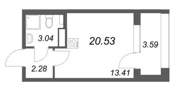 Студия № 510 Корп.: 1.2 , Секция 4  в ЖК Аурум