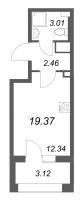 Студия № 897 Корп.: 1.2 , Секция 6  в ЖК Аурум