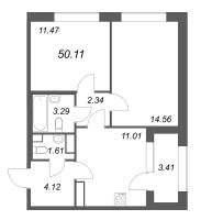 2 ккв № 30 Корп.: 2 , Секция 1  в ЖК Аурум