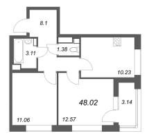 2 ккв № 283 Корп.: 1 , Секция 2  в ЖК Аурум