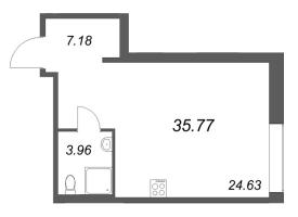 Студия № 1 Корп.: 1 Уч. Klassic , Секция 1  в ЖК Avant