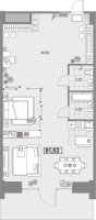 1 ккв № 243 Корп.: 2 Уч. Фабрик , Секция 4  в ЖК Avant