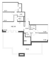 5 ккв (Евро) № 290 Корп.: 1 Уч. Классик , Секция 5  в ЖК Avant