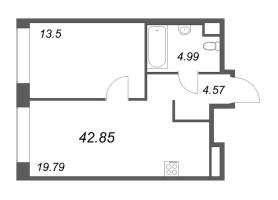 2 ккв (Евро) № 394 Корп.: 1 Уч. Klassic , Секция 8  в ЖК Avant