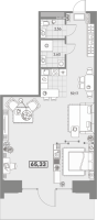 1 ккв № 245 Корп.: 2 Уч. Фабрик , Секция 4  в ЖК Avant