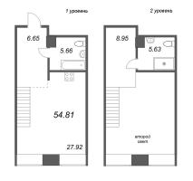 2 ккв (Евро) № 148 Корп.: 2 Уч. Fabrik , Секция 2  в ЖК Avant