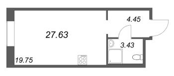 Студия № 5 Корп.: 1 Уч. Klassic , Секция 1  в ЖК Avant