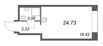 Студия № 218 Корп.: 1 Уч. Klassic , Секция 5  в ЖК Avant